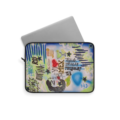 "salted lime" airbrush laptop sleeve