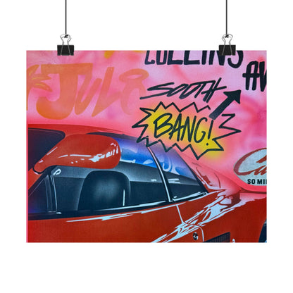 "miami momentos" airbrush horizontal print
