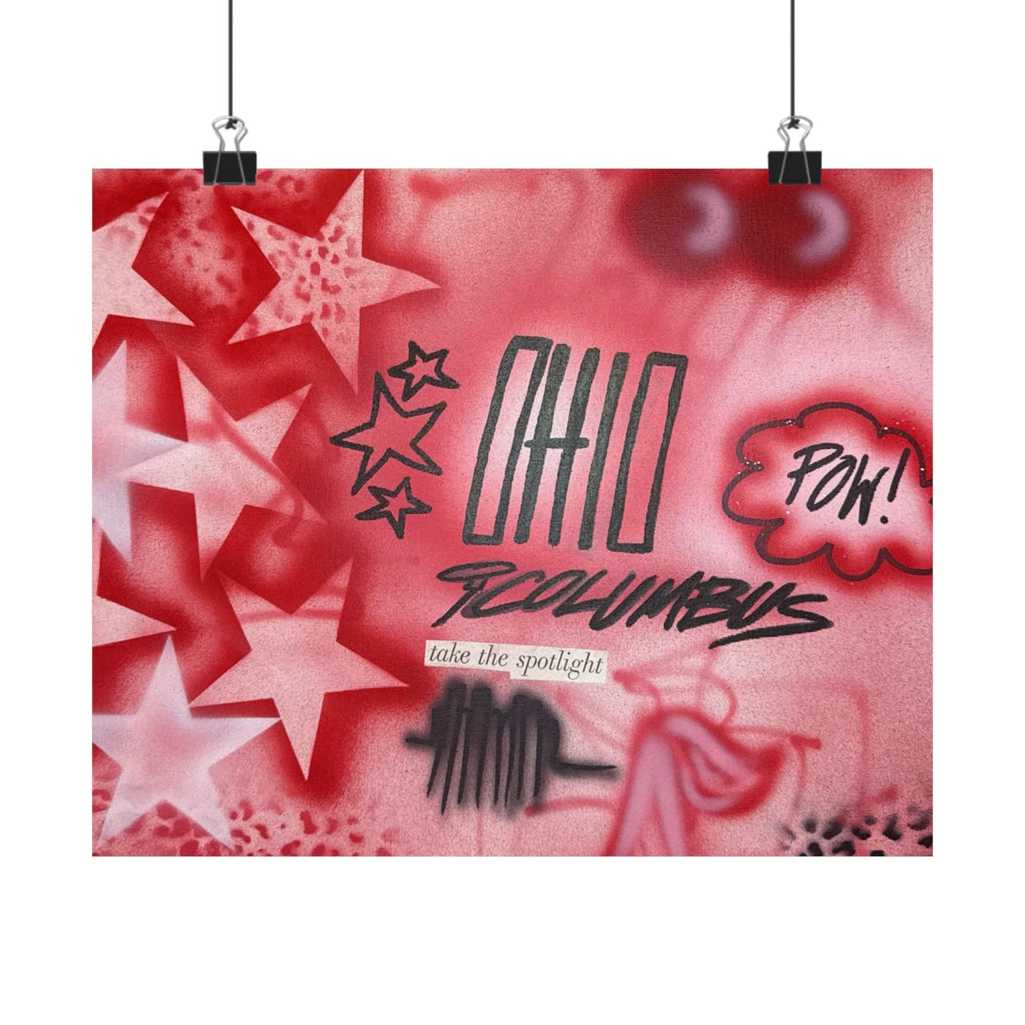"columbus, ohio" airbrush horizontal print