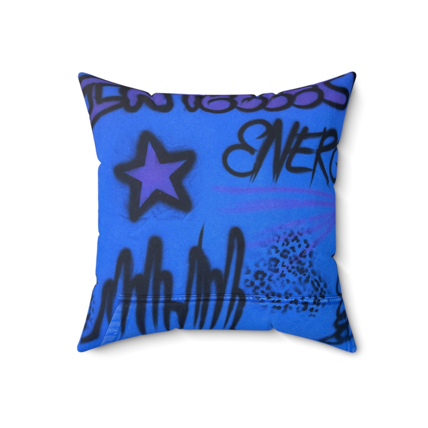 "infamous indigo" airbrush pillow