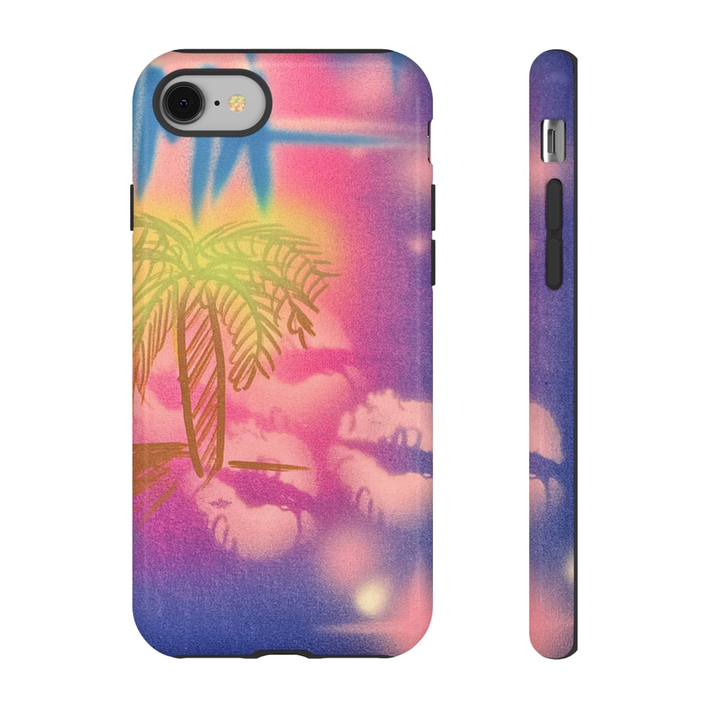 "glowy nights" airbrush iPhone case