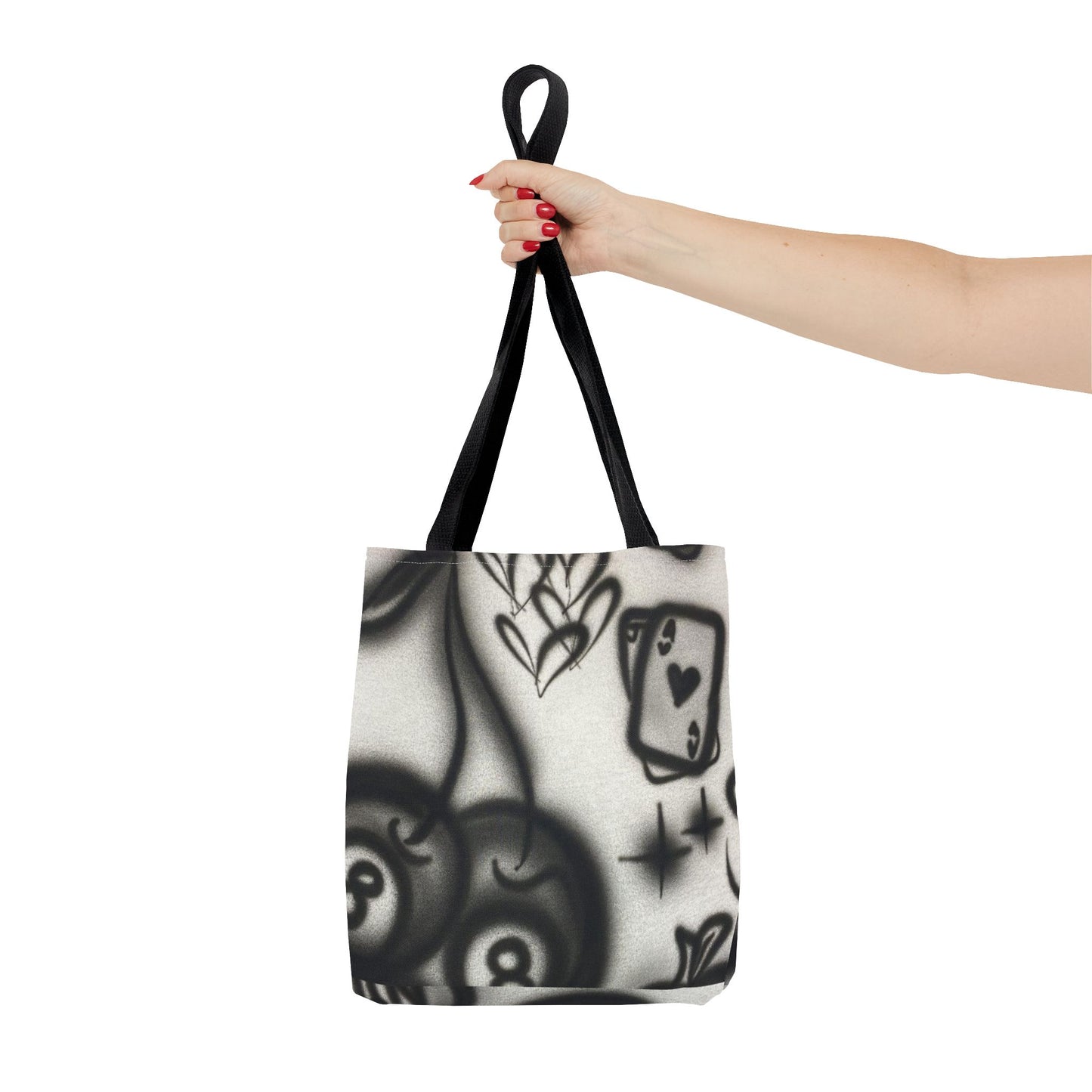 "hidden ace" airbrush tote bag