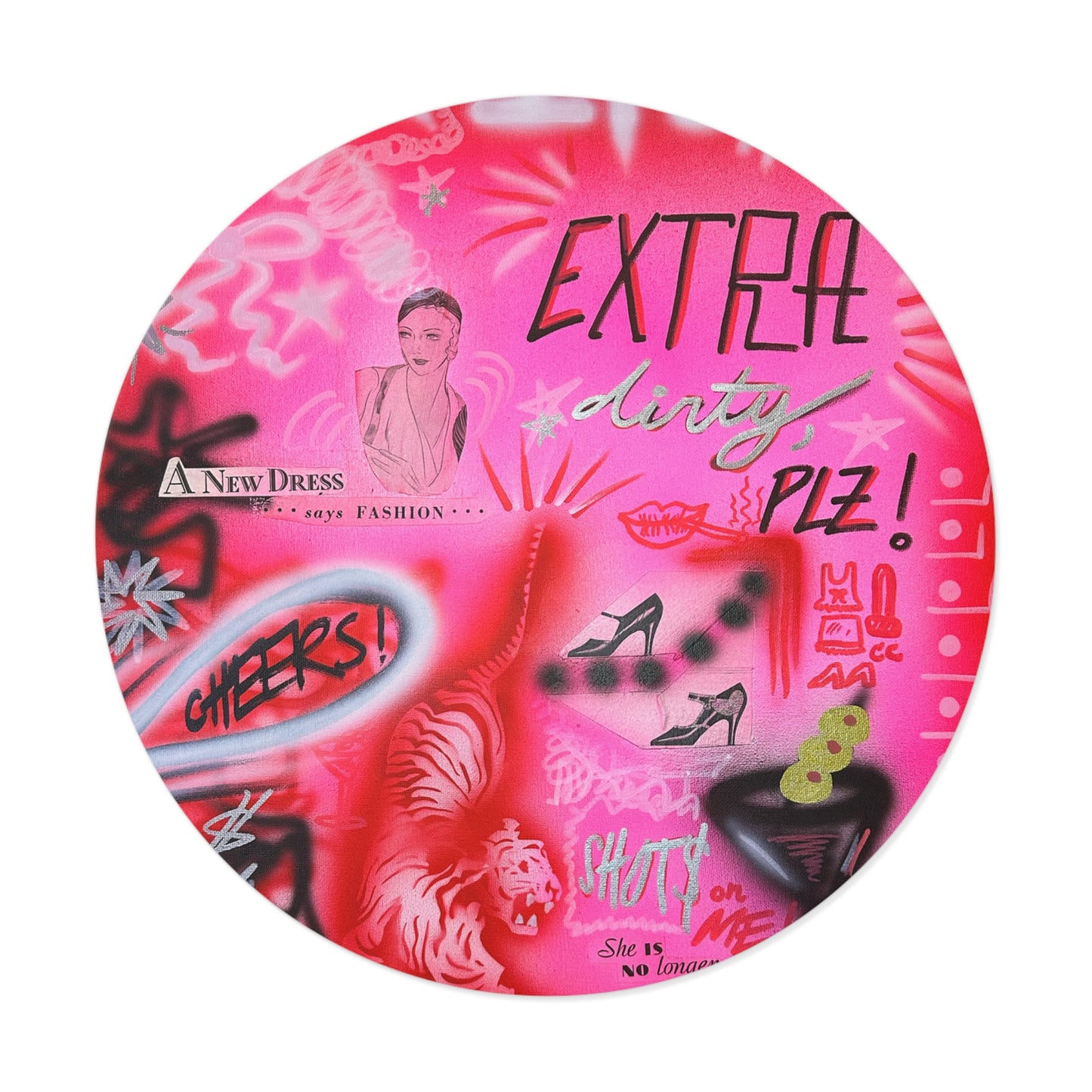 "extra dirty, plz" airbrush vinyl sticker