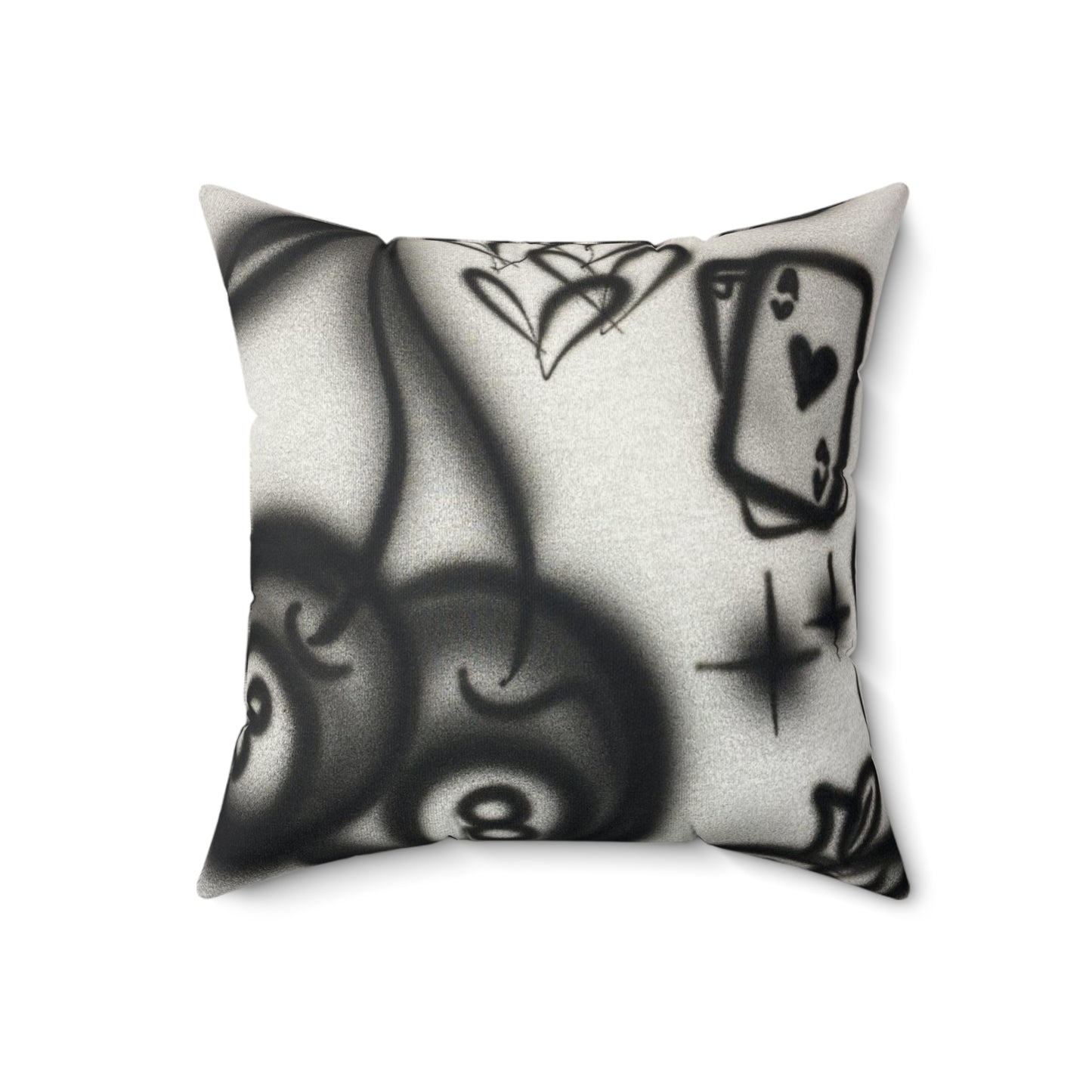 "hidden ace" airbrush pillow
