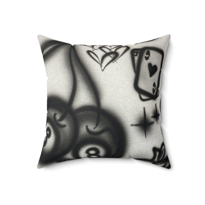 "hidden ace" airbrush pillow