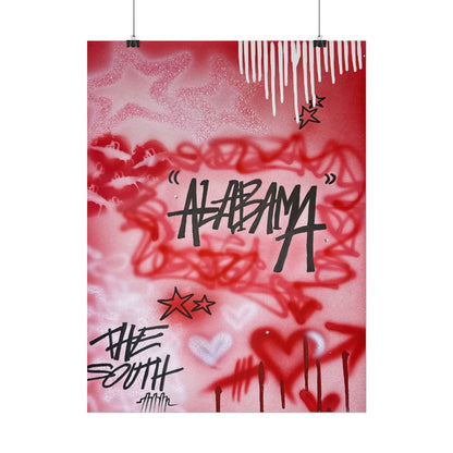 "alabama" airbrush rolled print
