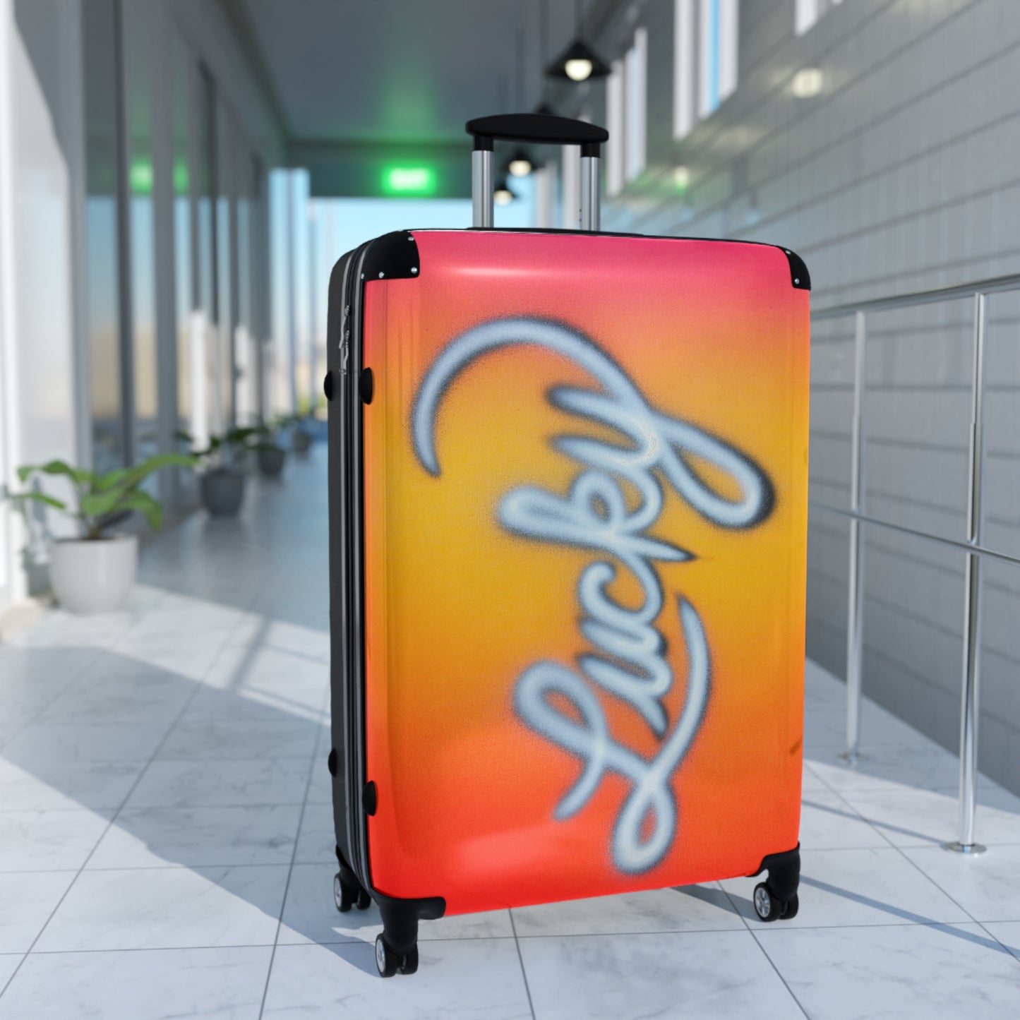 "lucky" airbrush suitcase