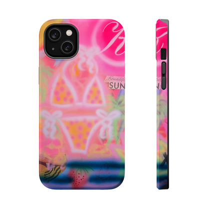 MagSafe "santa monica strawberry" airbrush iPhone case