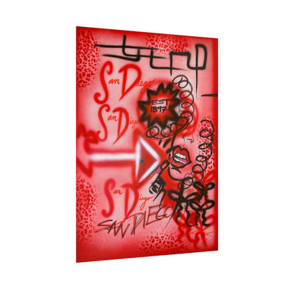 "san diego" airbrush rolled print