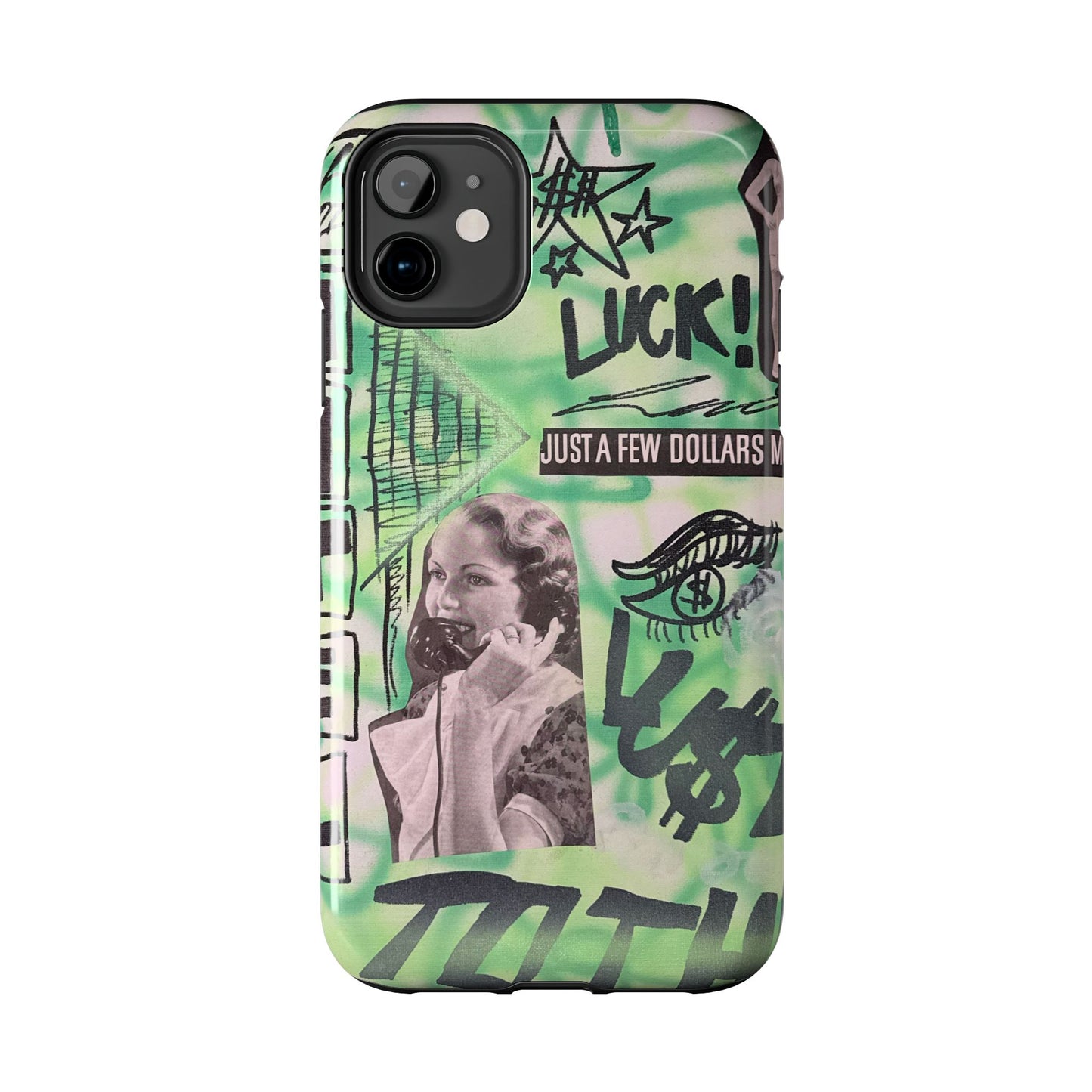 "lust over luck" airbrush iPhone case
