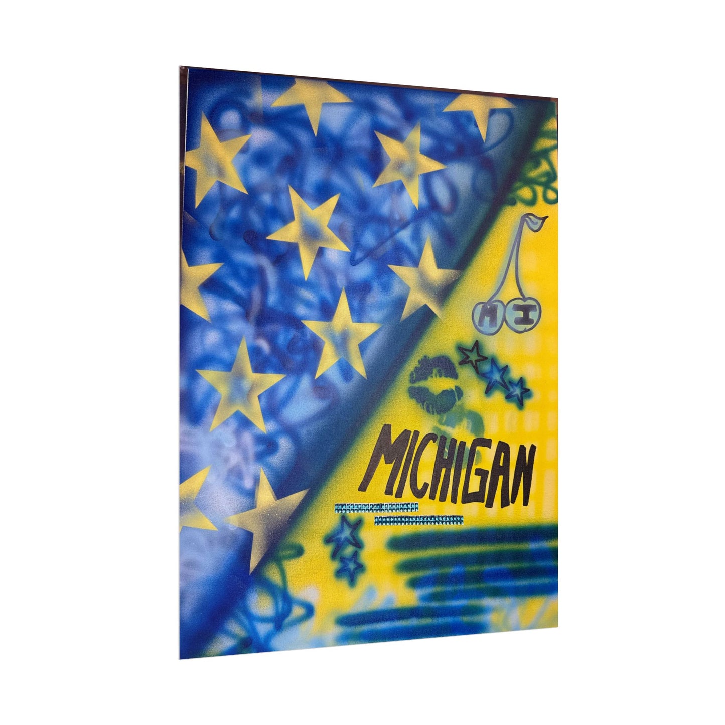 "ann arbor, michigan" airbrush rolled print