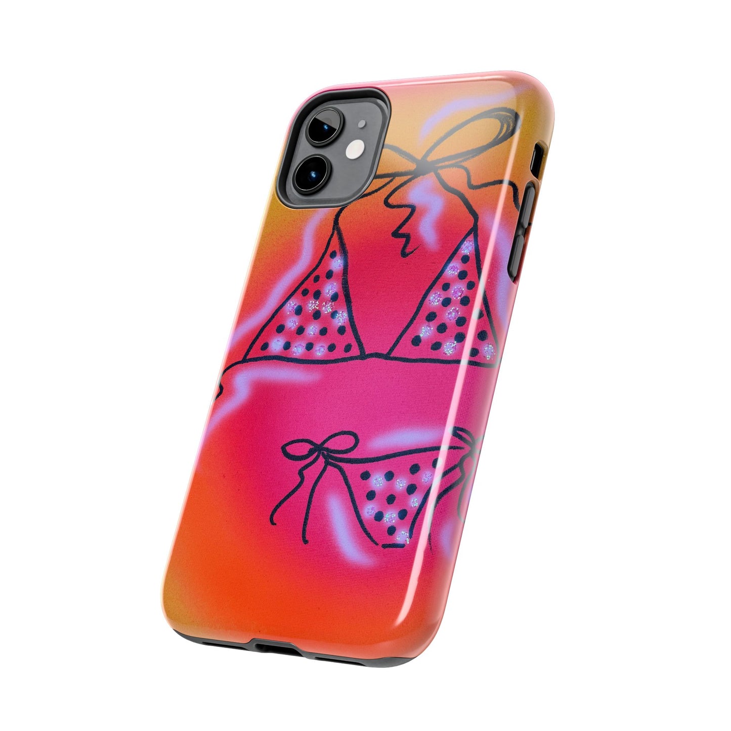 "glitter bikini" airbrush iPhone case