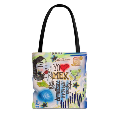 "salted lime" airbrush tote bag