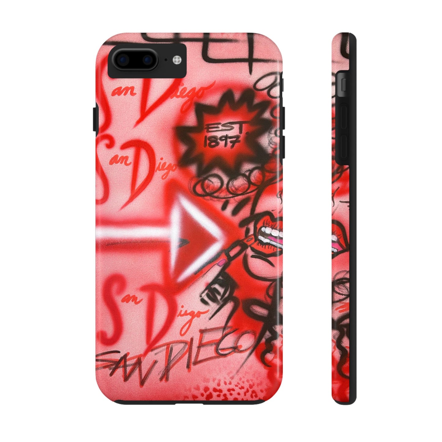 "san diego" airbrush iPhone case