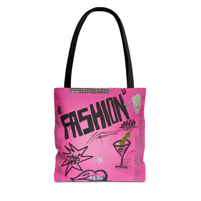 "high fashion" airbrush tote bag