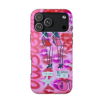"tickled pink" airbrush iPhone case