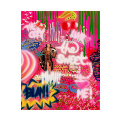 "sweet escape" airbrush rolled print