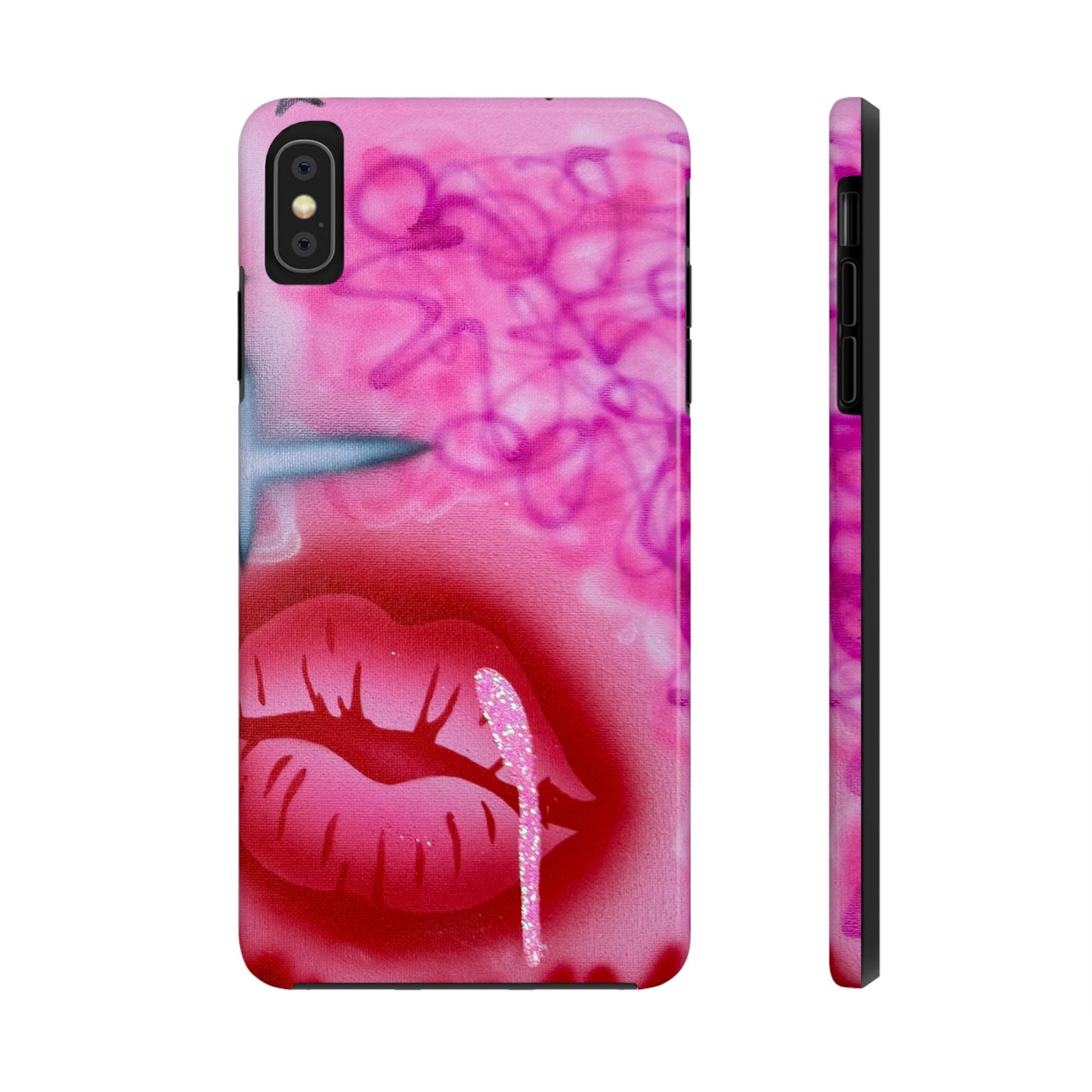 "glitter aura" airbrush iPhone case