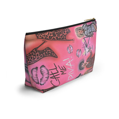 "party diva" airbrush makeup pouch