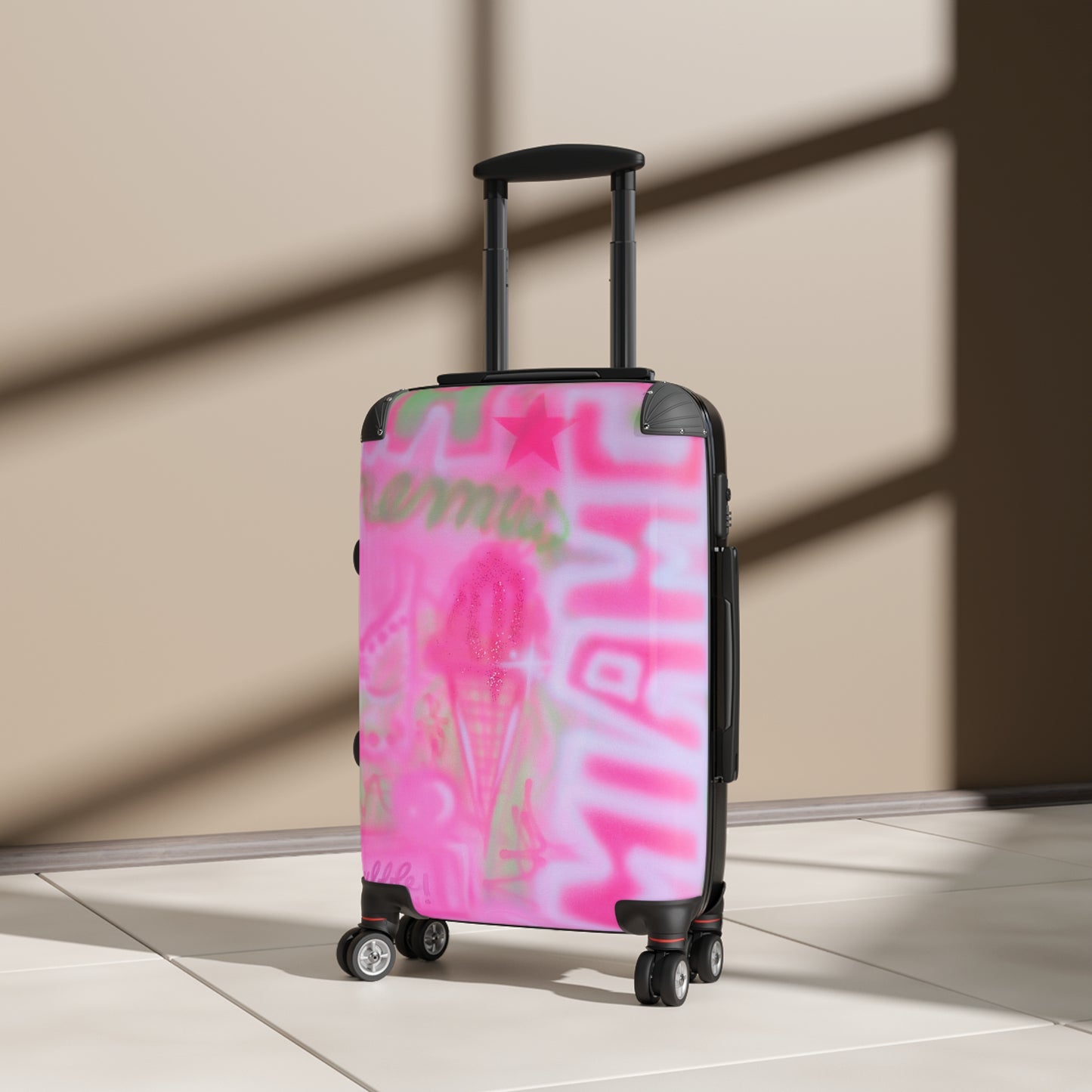 "miami matcha" airbrush suitcase
