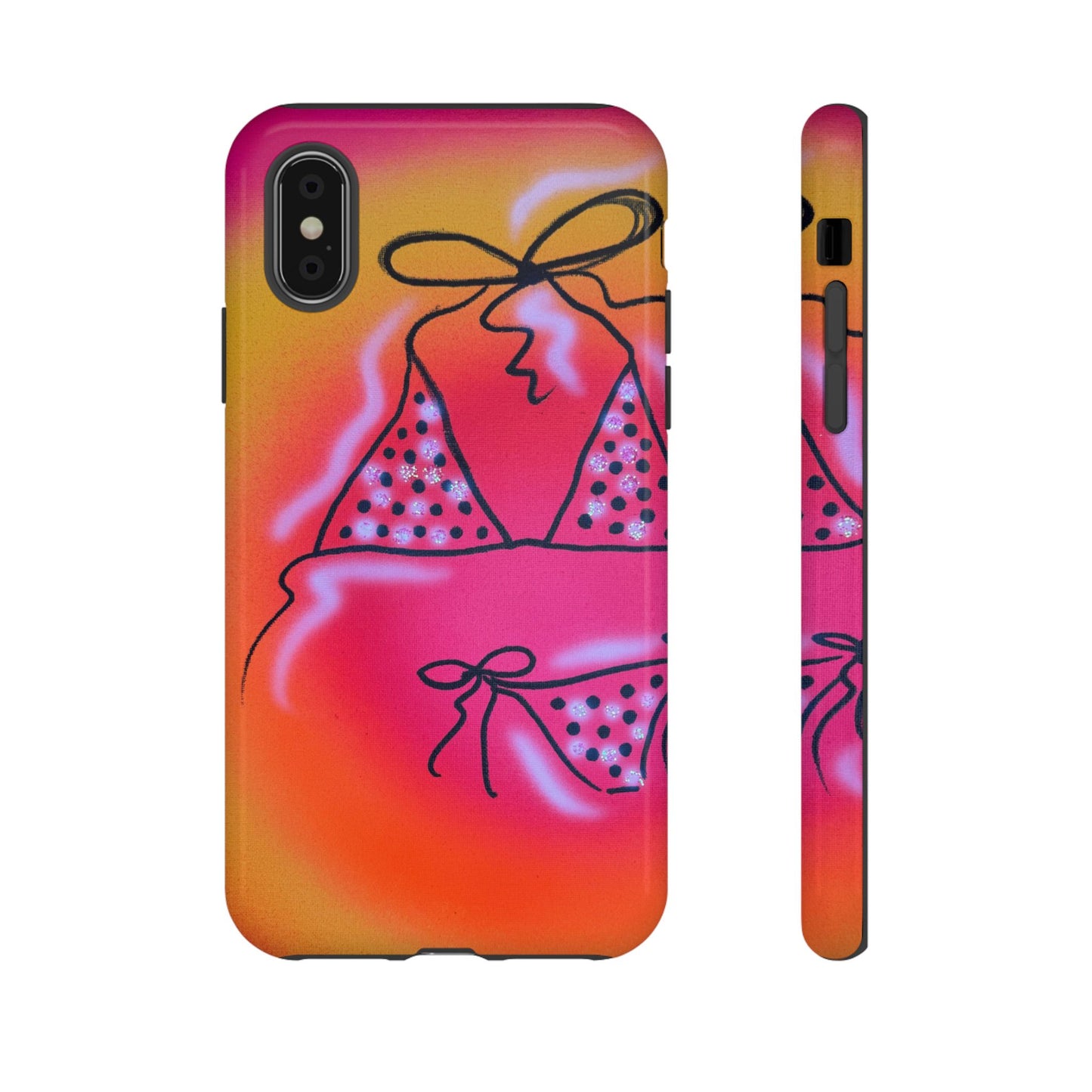 "glitter bikini" airbrush iPhone case