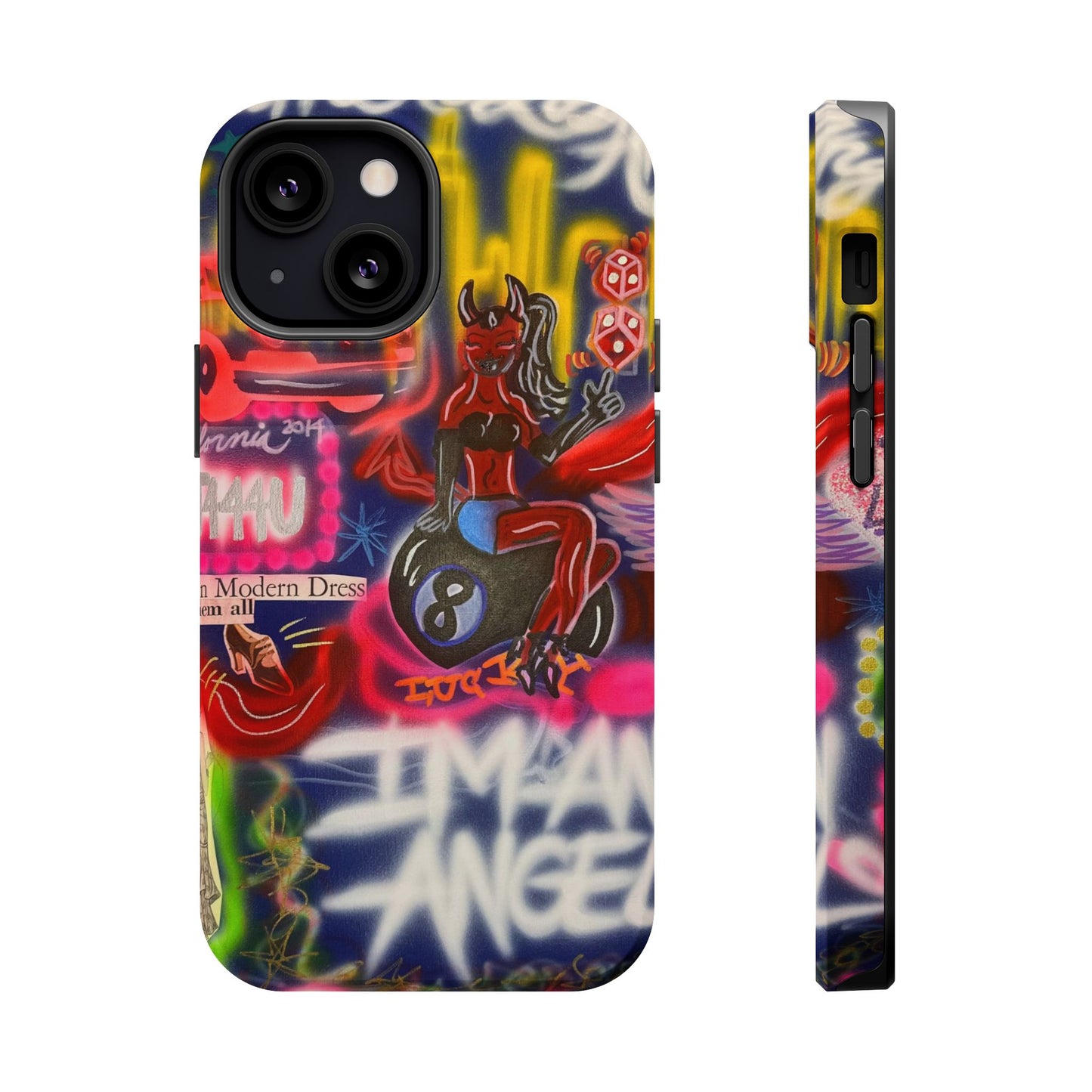 MagSafe "im an angel" airbrush iPhone case