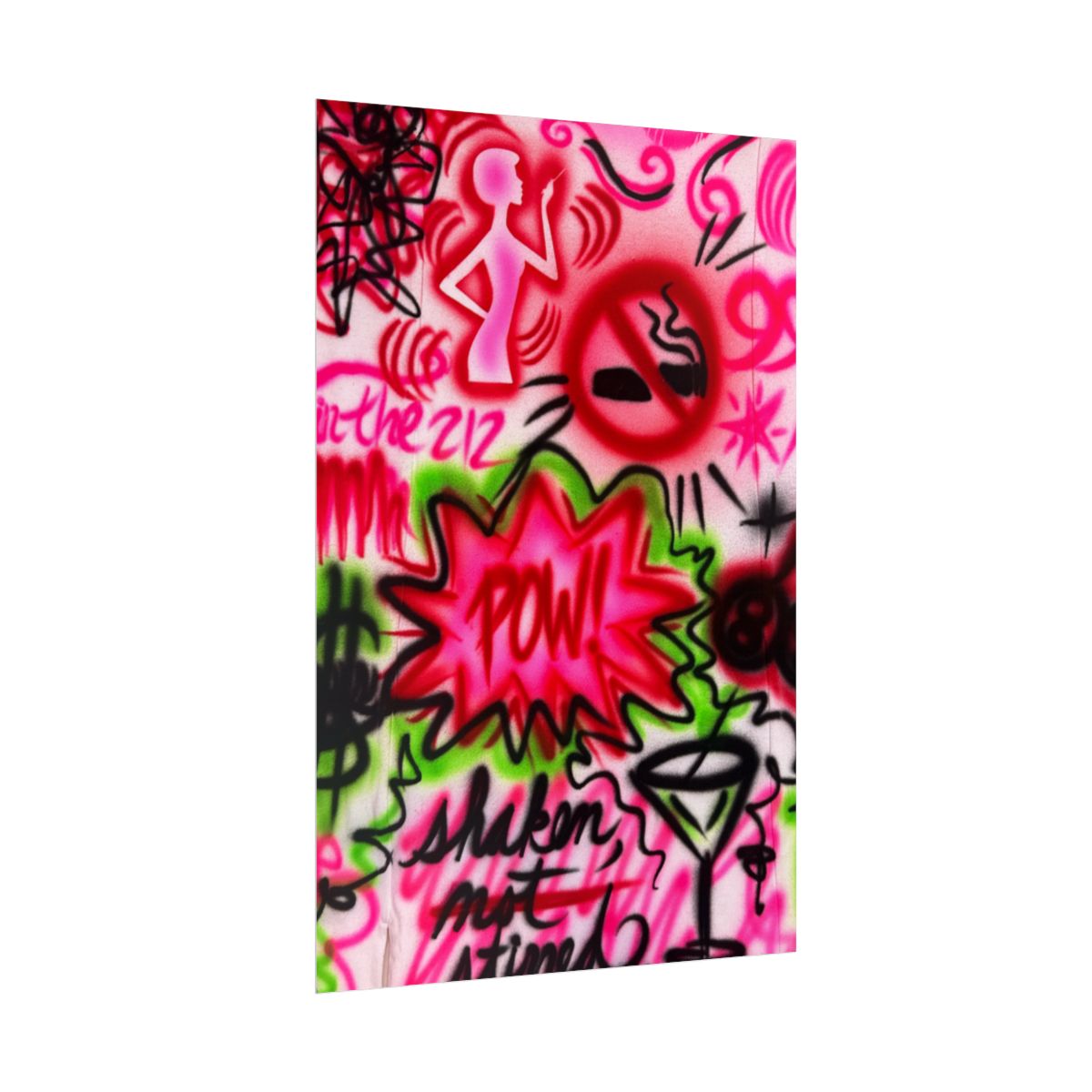 "in the 212" airbrush rolled print