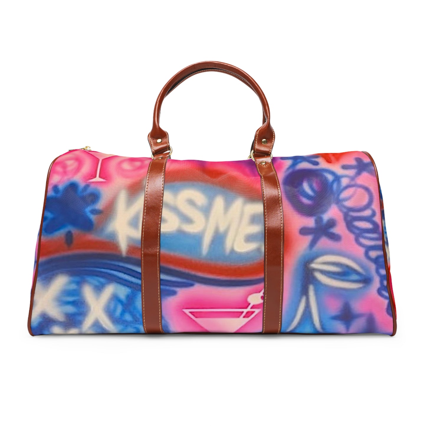"kiss me pt. 2" airbrush waterproof travel bag