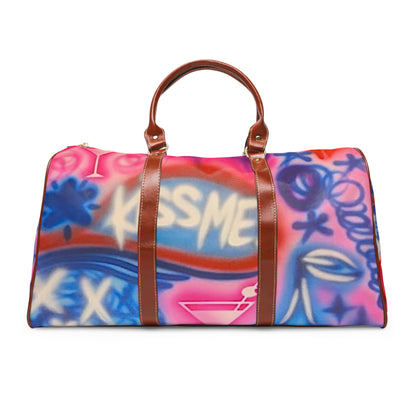 "kiss me pt. 2" airbrush waterproof travel bag