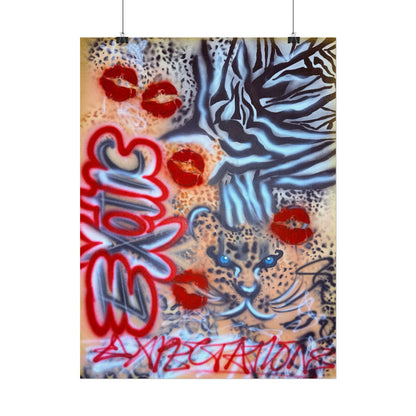 "exotic expectations" airbrush rolled print