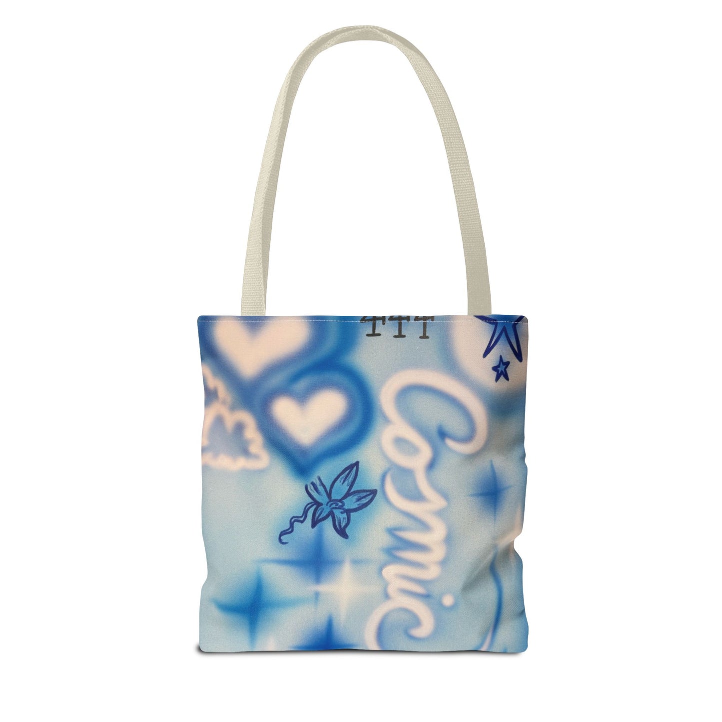 "cosmic" airbrush tote bag