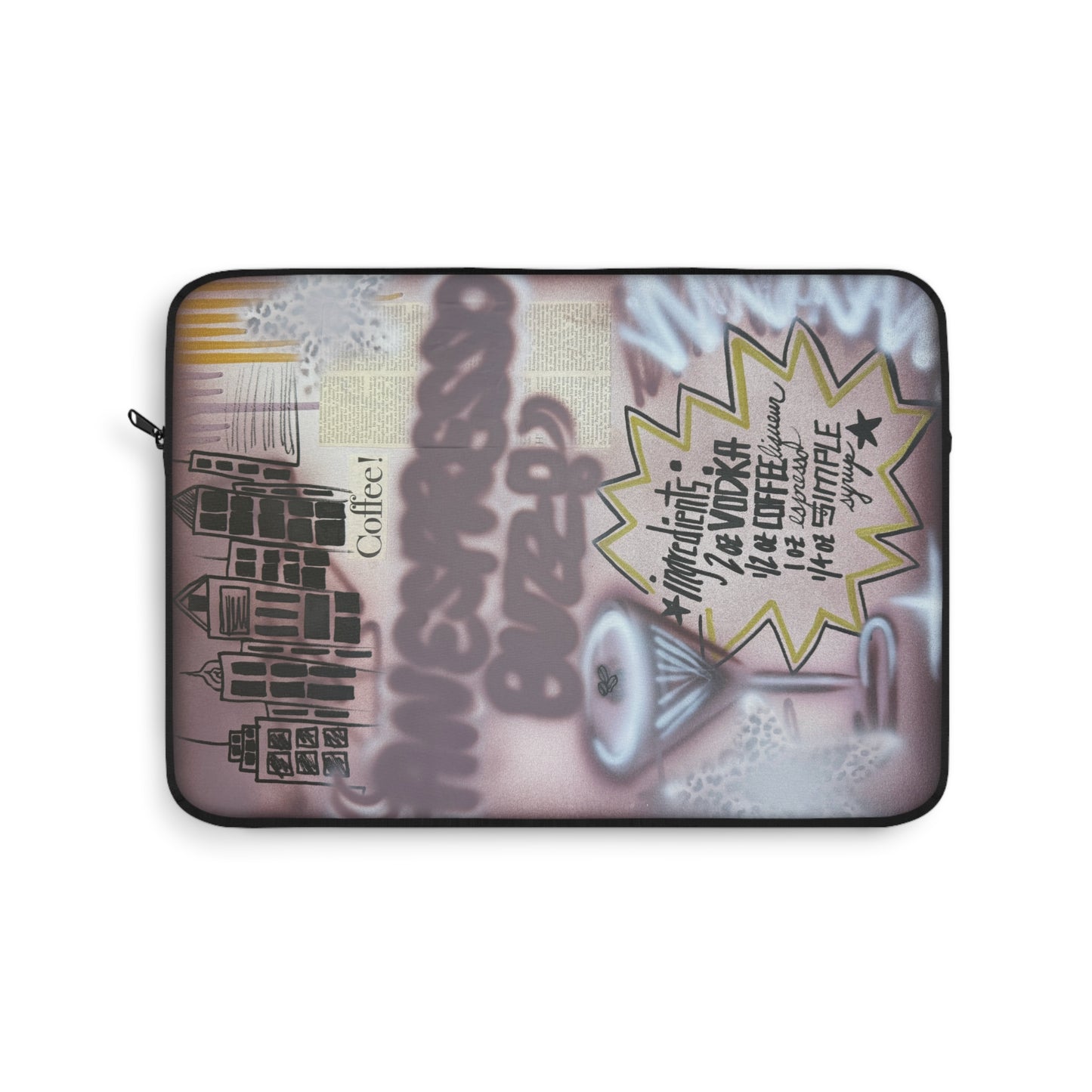 "espresso martini" airbrush laptop sleeve