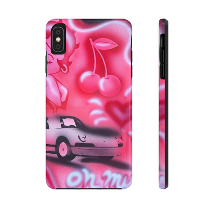 "on her way" airbrush iPhone case
