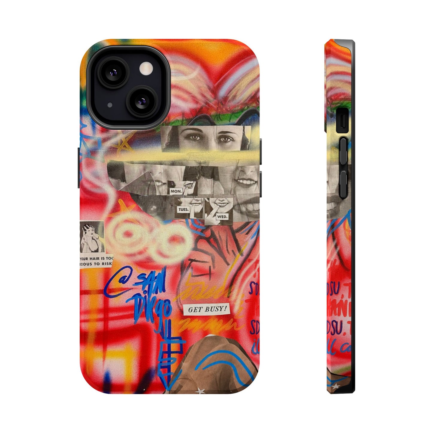 MagSafe limited edition "get busy" airbrush iPhone case