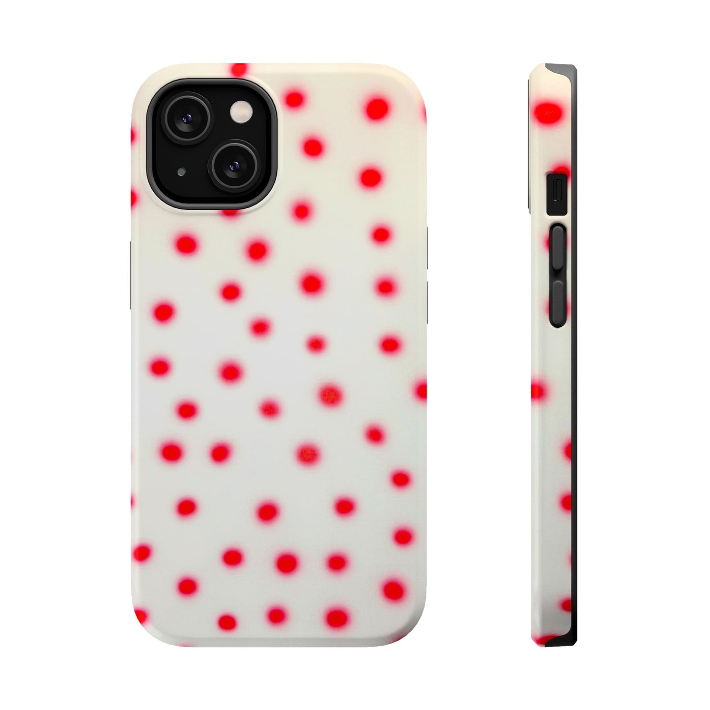 MagSafe "vanilla cherry polka dot" airbrush iPhone case