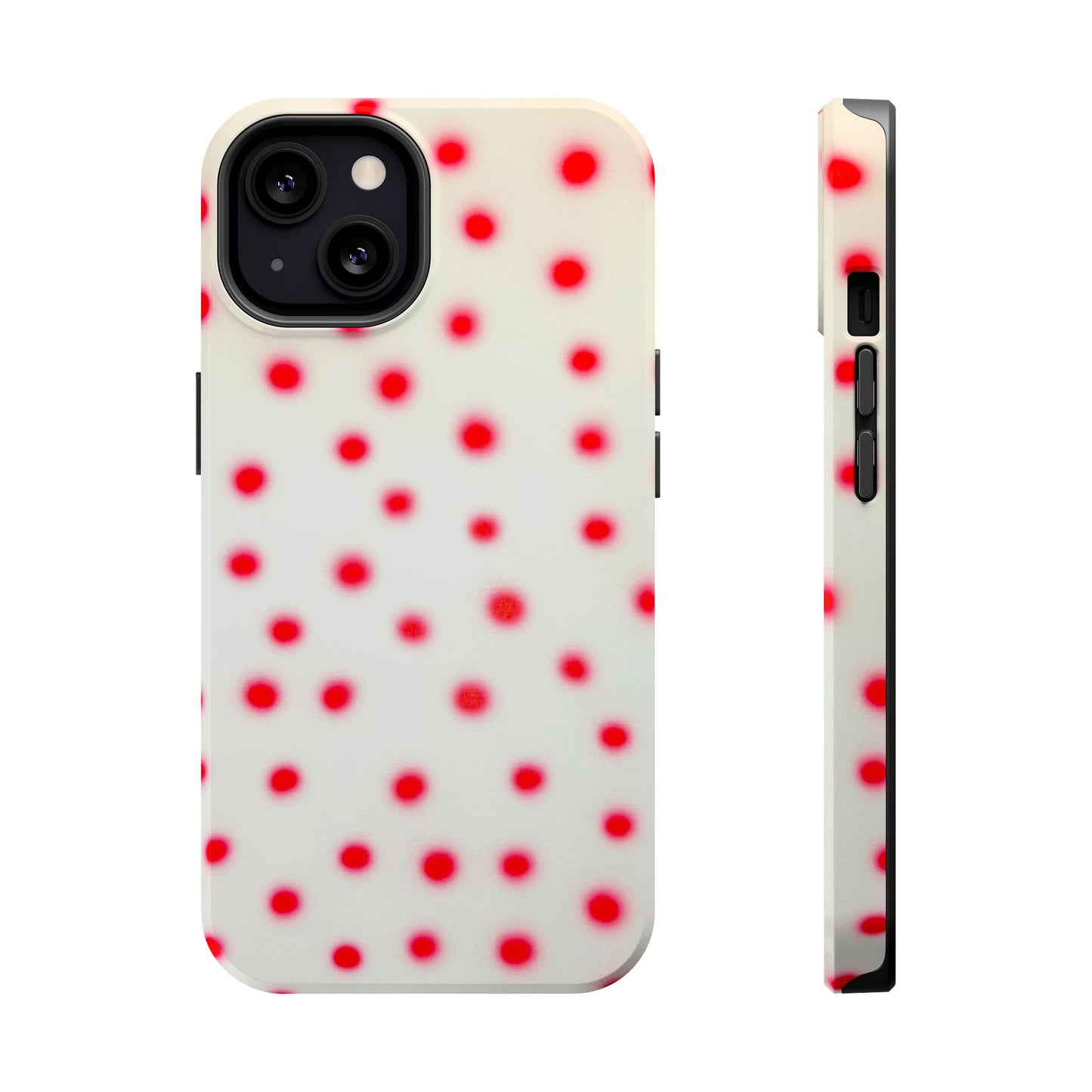 MagSafe "vanilla cherry polka dot" airbrush iPhone case