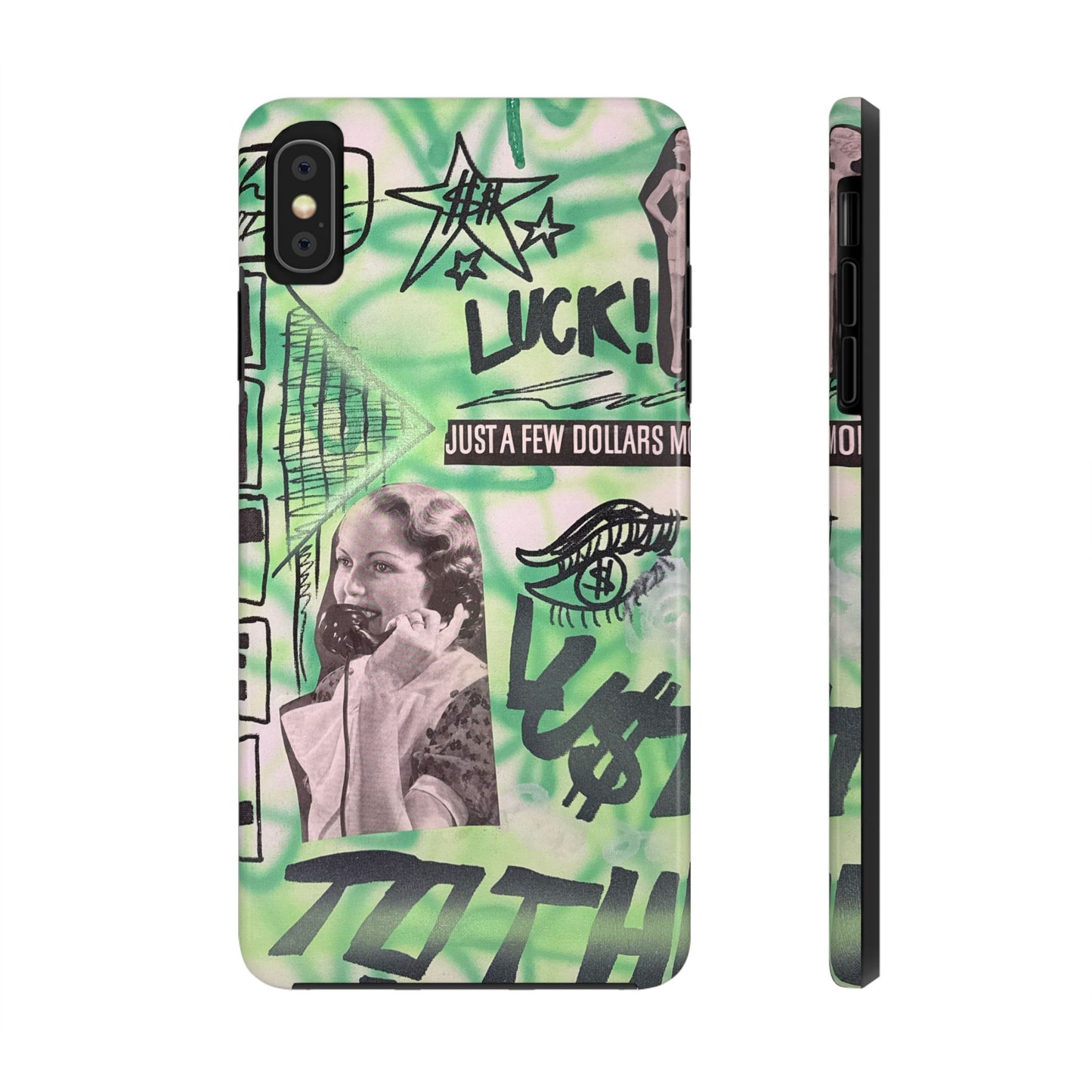 "lust over luck" airbrush iPhone case