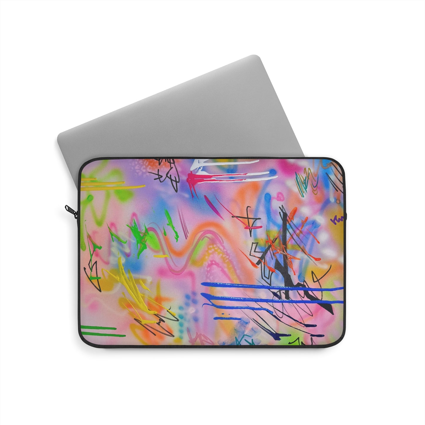 "neon haze" airbrush laptop sleeve