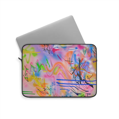"neon haze" airbrush laptop sleeve