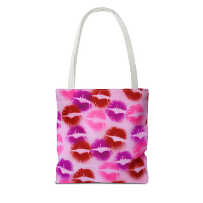 "mwah!" airbrush tote bag