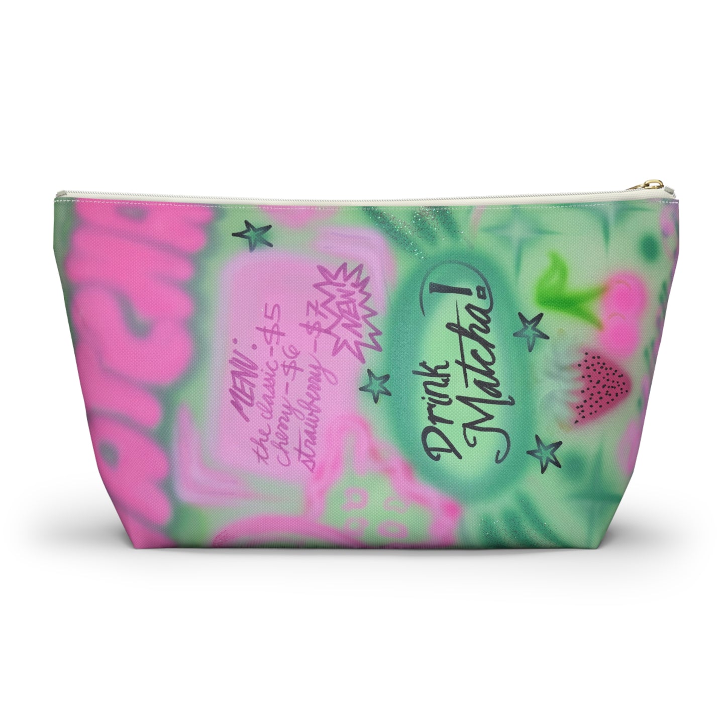 "matcha!" airbrush makeup pouch