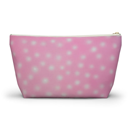 "strawberry swirl polka dot" airbrush makeup pouch