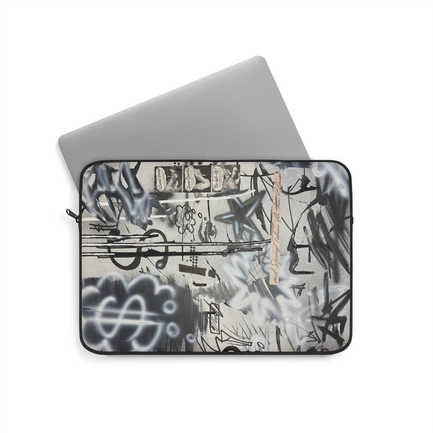 "monochrome mood" airbrush laptop sleeve