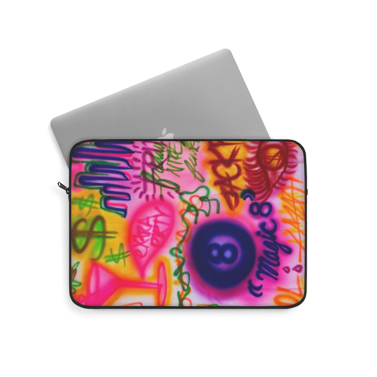 "colorful chaos" airbrush laptop sleeve