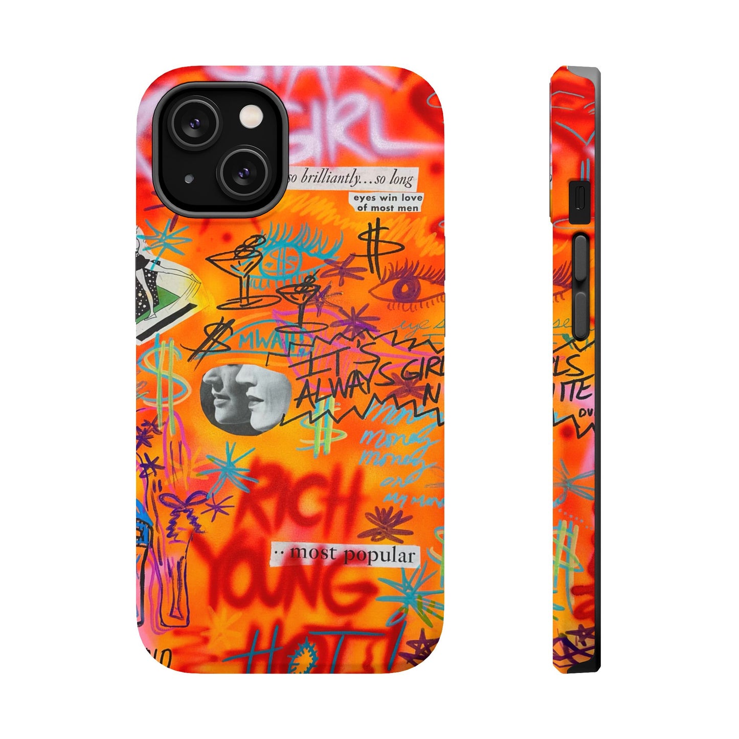 MagSafe "rich, young, hot" airbrush iPhone case
