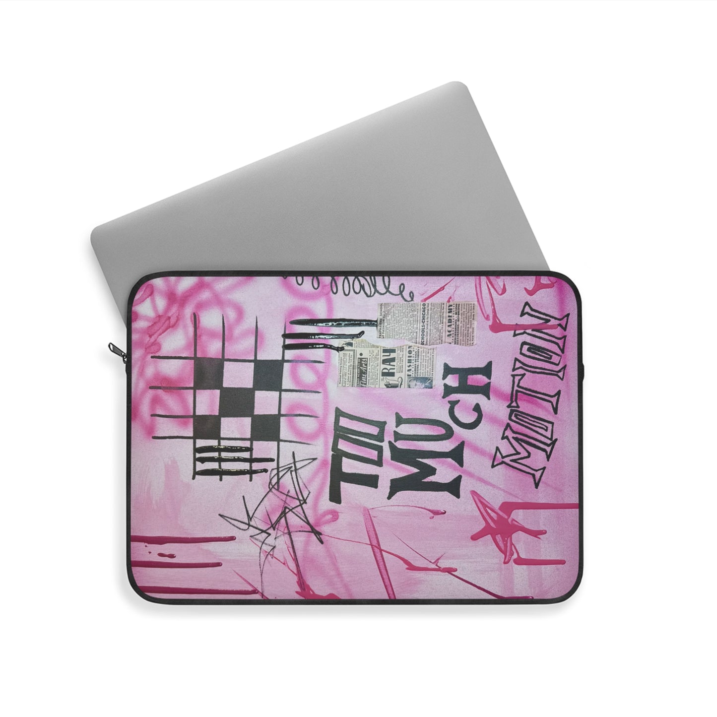 "too much motion" airbrush laptop sleeve