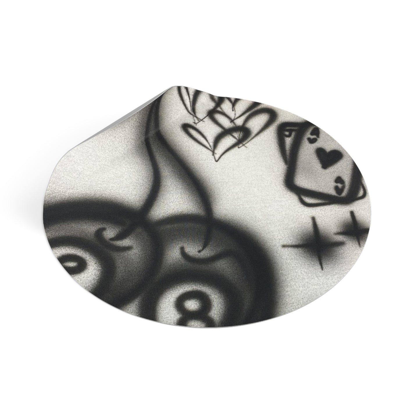 "hidden ace" airbrush vinyl sticker