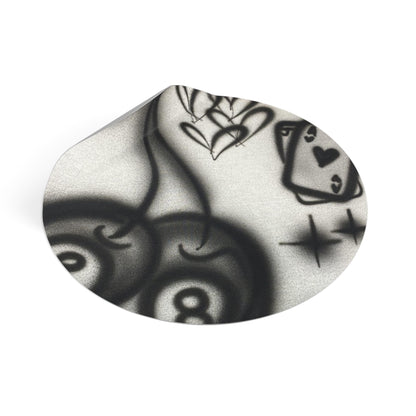"hidden ace" airbrush vinyl sticker