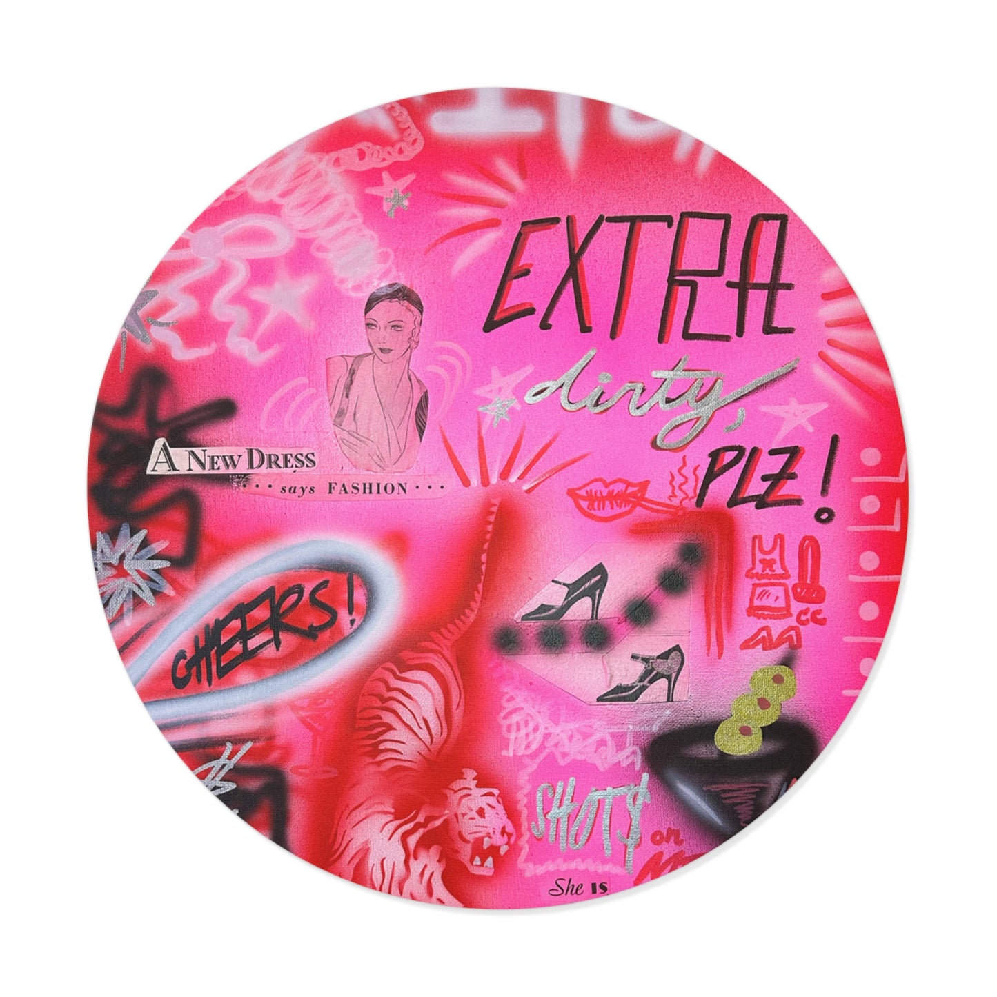 "extra dirty, plz" airbrush vinyl sticker
