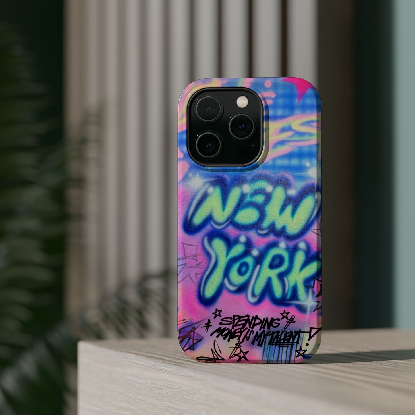 magsafe "spending $$ is my talent" airbrush iPhone case
